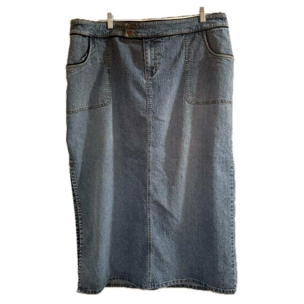 Venezia Vintage Lane Bryant Midi Denim Skirt Size 20